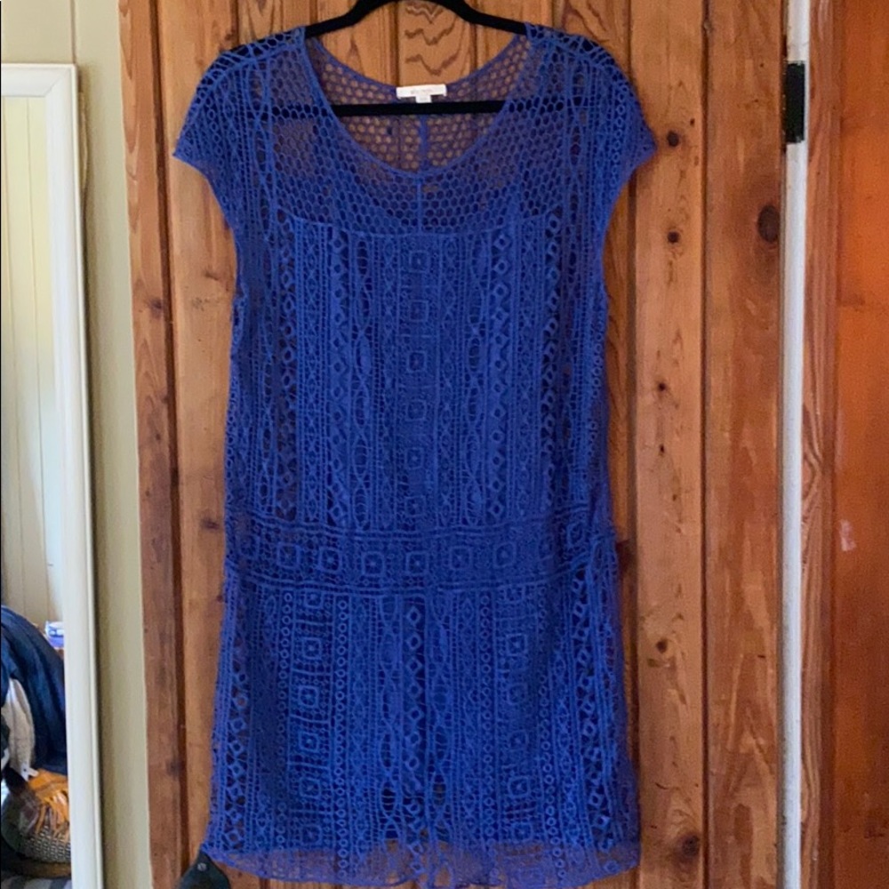 Ella Moss Crochet Dress w/ Solid Cotton Slip Liner